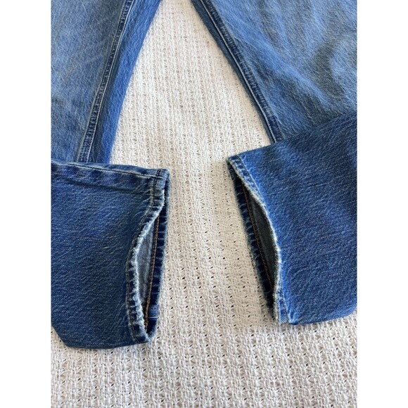 J.Crew Hi Rise Straight Jeans Women's 27 Blue Denim Premium Edition Button Fly a - Picture 5 of 8